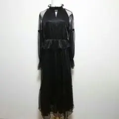 JILL by JILLSTUART ボウタイ ロングワンピース ブラック - メルカリ