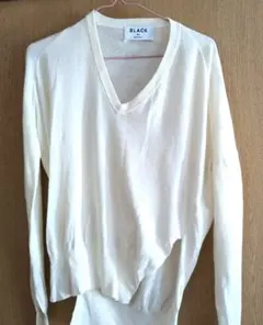 BLACK by MOUSSY アイボリー Vネック ニット