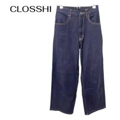 CLOSSHIしまむら　ウエストゴムワイドデニム　きれいめカジュアル