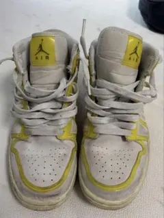 Air Jordan ハイカットスニーカー ホワイト/イエロー