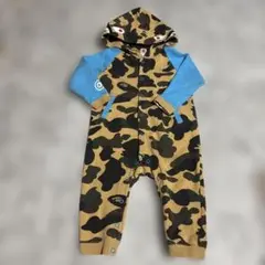 BAPE KIDS 迷彩柄ロンパース フード付き