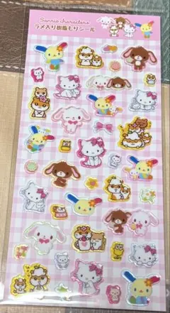 サンリオキャラクター ラメ入り樹脂もりシール キティちゃん