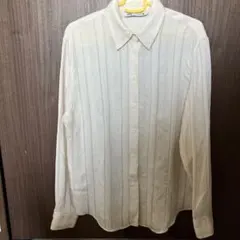 ZARA ストライプ柄 長袖シャツ S