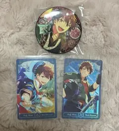 あんスタ 守沢千秋 缶バッジ　カード