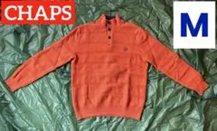 CHAPS コットンニット　オレンジ　メンズMサイズ