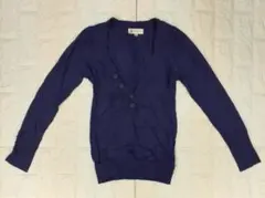 5030412 MK MICHEL KLEIN パープル 長袖カーディガン