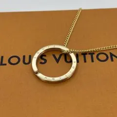 美品　ルイヴィトン ネックレス ロゴ キーリング チャーム ゴールド