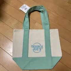 新品未使用　美品！TRADER JOE'S ミニトートバッグ ミントグリーン
