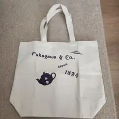 有田焼　深川青磁ロゴ　トートバッグ