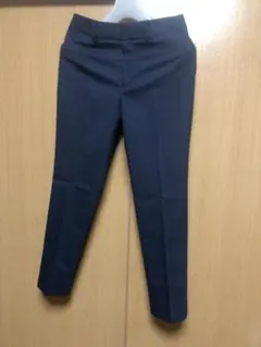AOKI 洗えるキレイスーツ　紺チェック　クロップドパンツ　5号
