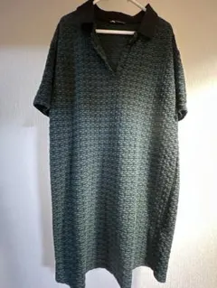 【最終値下げ中！！】ZARA ダークグリーン ポロシャツワンピース