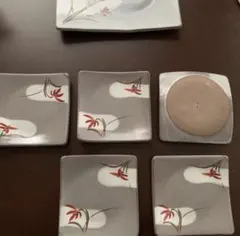 【未使用級】たち吉 角皿 6枚セット 大皿＋小皿 和食器 取り皿 盛り皿