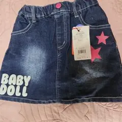 ベビードール　新品デニムスカート120