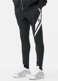 新品 CRONOS クロノス スウェットパンツ ジョガーパンツ 黒 白 S