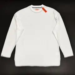 ■ユニバーサルワイドボディーワッフルロングT ホワイトSMALL新品B■大きめ！