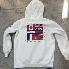 vintageフード付きパーカー ホワイト TOMMYJEANS