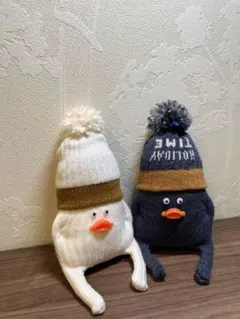 ハンドメイド　靴下　ぬいぐるみ　ソックモンキー　アヒル　たまご　モンスター