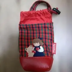 a*す様 familiar チェック柄 ジェルケース　巾着ポーチ　ファミリア