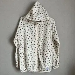 【USED美品】ヤッケ レディース S 作業着 フード付 ゆったりサイズ 薄手