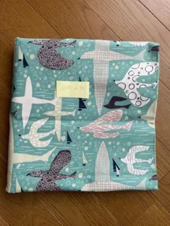 COSMO TEXTILE 鳥柄プリント生地 エメラルド系【115×150】