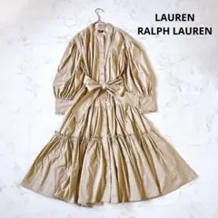 【美品】LAUREN RALPH LAUREN ストレッチコットンシャツドレス