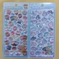 正規品　ボンボンドロップシール　水族館限定　カワウソ＆サメ　２シートセット