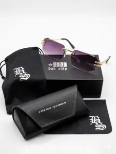 BAD SHIP Rimless Glasses – Gold Frame