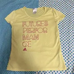 adidas CLIMALITE ライトイエロー Tシャツ UK12