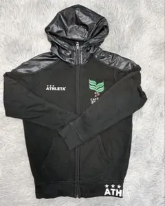 一点限り✨ATHLETA フード付き　ブラック　パーカー　黒　サッカー　140