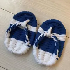 ベビー　布わらじ　1歳　餅踏み　誕生日　赤ちゃん　草履　あお