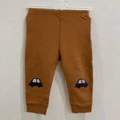 ブラウン 車刺繍 コットンレギンス