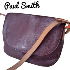 【美品】【Paul Smith】ショルダーバッグ　ソフトグレインワイン ボルドー