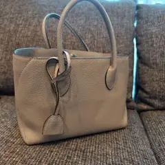 最終値下げ！BONAVENTURA ハンドバッグ グレージュ レザー 2way - メルカリ