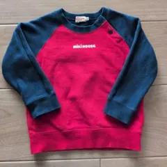 miki HOUSE 赤・紺 トレーナー 90