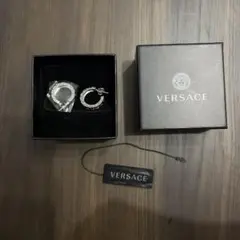 Versace グレカ　ピアス　シルバー