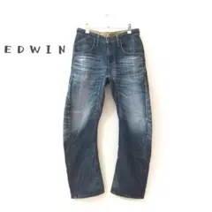 【EDWIN】EF505 立体裁断 デニムパンツ ジーンズ インディゴ W28のサムネイル