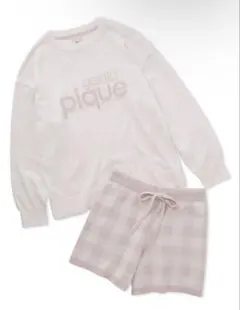 ジェラートピケ ロゴジャガード ルームウェア 上下セット F