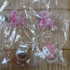 ゆるっとめじるしアクセサリー　 4個セット