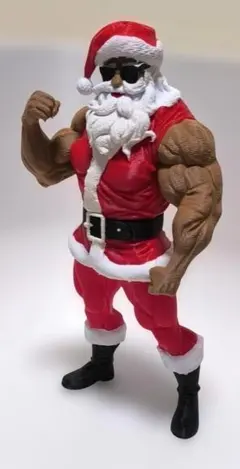 ボディビルダー　マッチョ サンタクロース 高さ20cmサイズ　 クリスマス 人形