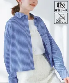 ROPÉ PICNIC 花粉ガード・防シワ クロップドシャツ