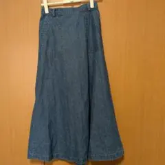 デニム Aライン ロングスカート
