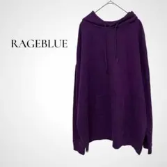 RAGEBLUE ビッグシルエット パーカー S パープル オーバーサイズ 면혼합