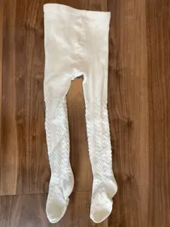 滑り止め付⭐︎キッズ　白タイツ　105cm