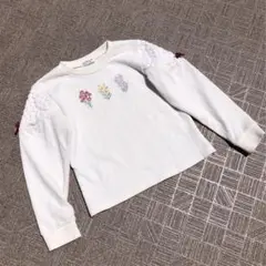 ACOBA 花柄刺繍 トップス　長袖　130 女の子　アコバ