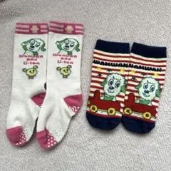 いないいないばぁ　わんわん＆うーたん　靴下 2足セット　12〜15センチ