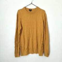 UNIQLO ケーブルニットセーター XL マスタード