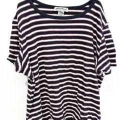 ★Eddie Bauer【M】ストライプ 半袖Tシャツ 海外古着 オシャレ