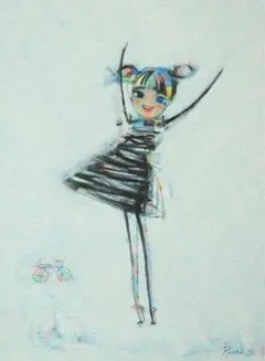 油絵 絵 絵画 インテリア F4-080815 女の子 “大きくなったよ～"