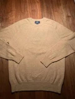 ランズエンド　カシミヤ100 % ニット　ベージュ　Ｍ クールネック