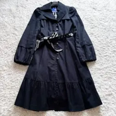 希少・美品✨バーバリーブルーレーベル　トレンチコート　チェーンベルト　チェック
